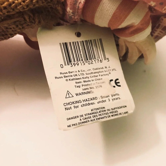 Vintage Russ Berrie Country Folks Duck Kathleen  Kelly Ceramic Bean Bag Duck - Picture 5 of 14